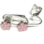 Clipoorbellen bloem margriet zachtroze/wit hart klein, knopje